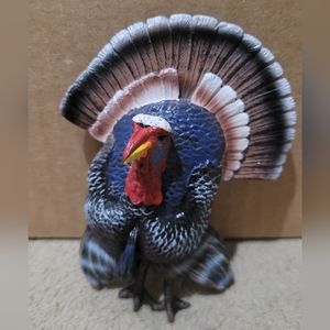 Vtg 3D Thanksgiving Wild Turkey Rubber Fridge Magnet 2002 Christmas Tree Shops.